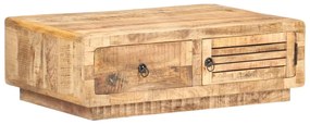 vidaXL Mesa de centro 90x60x29 cm madeira de mangueira áspera
