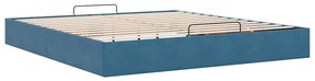 Estrutura de cama otomana sem colchão 200x200 cm azul escuro