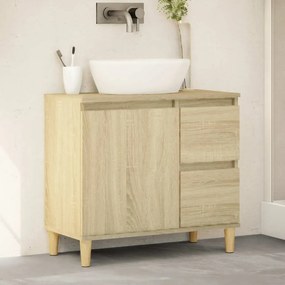 vidaXL Armário WC 65x33x60 cm derivados de madeira carvalho sonoma
