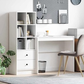 vidaXL Mesa com Armazenamento com gaveta 2 pcs Branco 90 x 40 x 76 cm