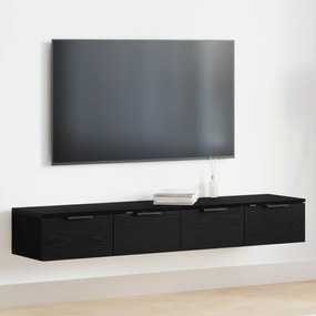 vidaXL Armários de Parede 2 pcs Carvalho Preto 68x30x20 cm Madeira Engenheirada