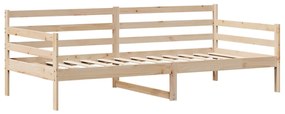 Sofá-cama com gavetas 90x200 cm madeira de pinho maciça