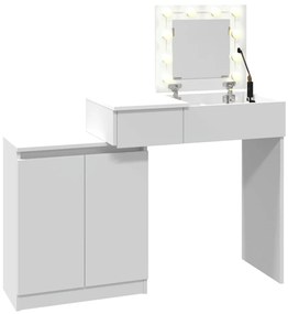Toucador com LED 115x37x110,5 cm branco