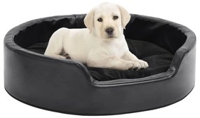 Ninho para cães 69x59x19 cm pelúcia/couro artificial preto