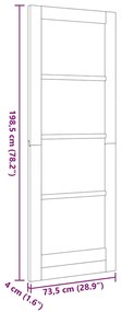 porta interior 'ORKDAL'73,5x198,5x4 cm em madeira sólida de pinho