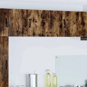 vidaXL Armários de parede para cozinha 2 pcs Carvalho Defumado