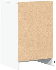 Mesa de cabeceira com luzes LED derivados de madeira branco