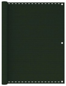 vidaXL Tela de varanda 120x400 cm PEAD verde-escuro