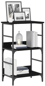 Estante vidaXL Carvalho Preto 50x33x82 cm Madeira Engineered e Aço