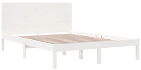 Estrutura de cama 120x200 cm pinho maciço branco