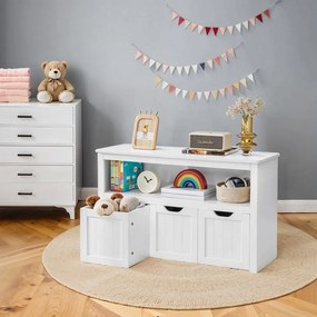 Estante infantil, armário para brinquedos 30 x 102 x 60 cm Branco