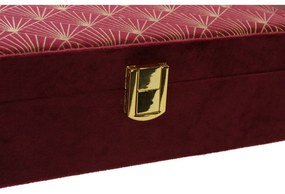 Guarda-Joias DKD Home Decor Madeira Roxo Cor de Rosa 24 x 16 x 7 cm (2 Unidades)