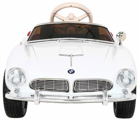 Carro elétrico para Crianças 12V BMW 507 Retro Rodas Eva, Assento de couro Branco