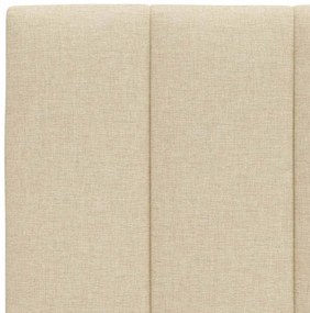 Cama com colchão 90x190 cm tecido cor creme