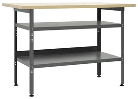 vidaXL Bancada de trabalho 120x60x85 cm aço cinzento