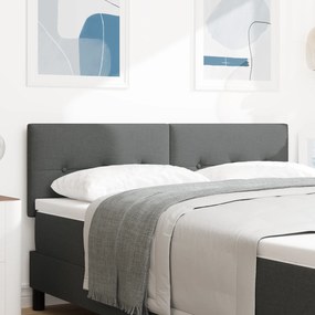 Cabeceira Estofada VidaXL Cinza Escuro 160 cm