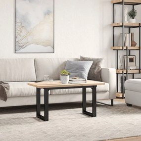 Mesa de centro estrutura em O 100x50x45,5cm pinho/aço