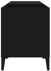 Armário para discos 84,5x38x48 cm derivados de madeira preto