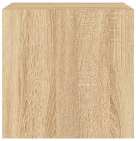 Móvel de parede p/ TV c/ luzes LED 40,5x35x40cm carvalho sonoma