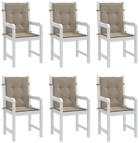 Almofadões lombares p/ cadeiras de jardim 6pcs oxford cinza-ac.