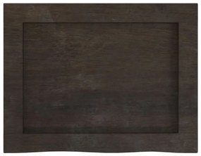 Bancada p/ WC 40x30x(2-6)cm madeira tratada maciça castanho