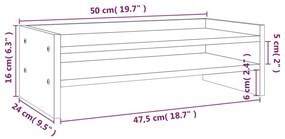 Suporte para monitor 50x24x16 cm pinho maciço castanho mel