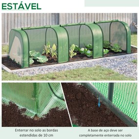 Estufa 295x100x80 cm para Jardim Varanda Estufa Pequena para Cultivo d