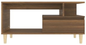 Mesa centro 90x49x45 cm derivados de madeira carvalho castanho