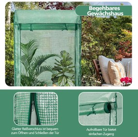 Estufa de jardim com portas com zíper para áreas externas