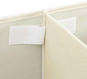 Caixa de arrumação 50x30x25 cm tecido cor creme