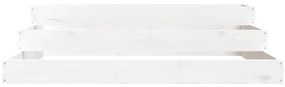 Vaso/floreira 107x107x27 cm pinho maciço branco