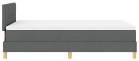 Cama Box com Colchão e LED Cinza Escuro 120x200 cm Tecido