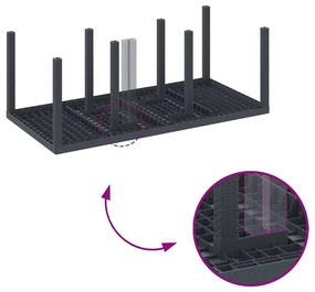 Conjunto de Jantar para Jardim 9 pcs Antracite Polipropileno