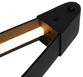 Candeeiro de suspensão moderno preto c/ LED regulável 3 níveis - Dasha Moderno