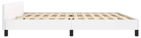 Estrutura de cama c/ cabeceira sem colchão 200x200 cm branco