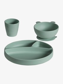 Conjunto de refeições, em silicone lote verde