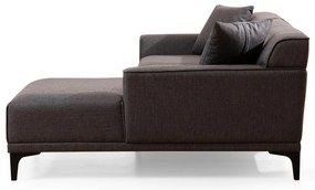 Sofá de Canto Petra – Antracite – 145 x 250 cm