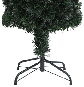 Árvore de Natal artificial fina c/ suporte 120 cm fibra ótica