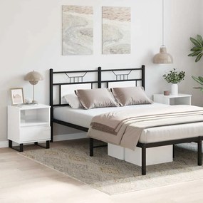 Mesa de cabeceira 2 pcs derivados de madeira branco brilhante