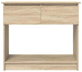 Mesa consola com gavetas 85,5x38,5x74,5 cm carvalho sonoma