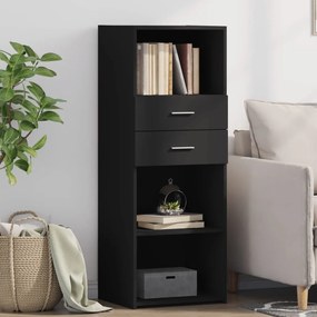 vidaXL Armário alto 45x42,5x124 cm derivados de madeira preto