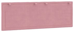 Almofadão de cabeceira 120 cm veludo rosa