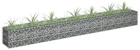 Canteiro elevado/cesto gabião 270x30x30 cm aço galvanizado