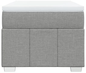 Cama com molas/colchão 80x200 cm tecido cinza-claro