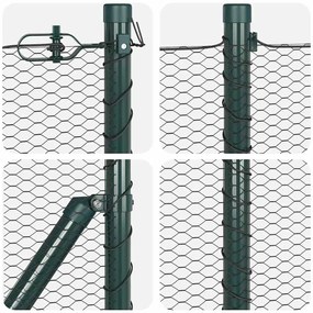 Cerca Hexagonal vidaXL Cinza 0,6x100 m Aço