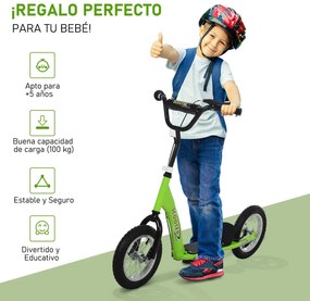 HOMCOM Trotinete para crianças acima de 5 anos Scooter 2 Pneus de borr