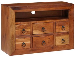 vidaXL Buffet Castanho 80 x 30 x 55 cm Madeira de acácia maciça
