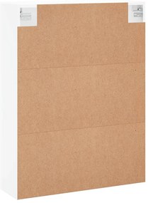 Armário de parede 69,5x34x90 cm branco brilhante