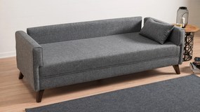 Sofá de 3 Lugares Bella – Cinzento – 208 cm x 85 cm x 81 cm