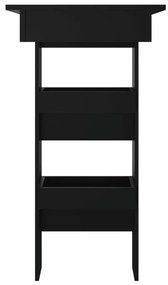 Mesa de bar p/ parede 102x45x103,5 cm derivados madeira preto